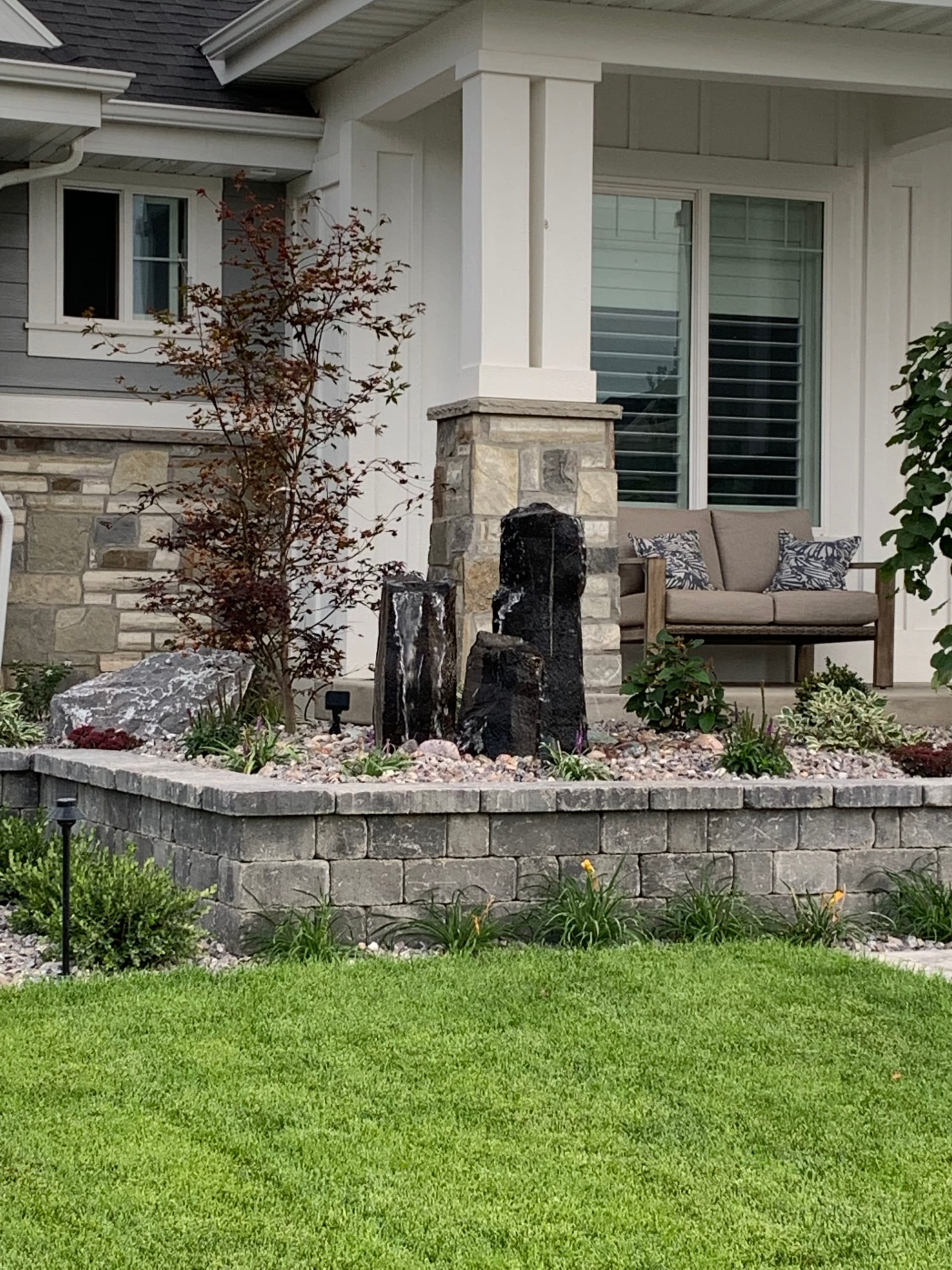 Custom Landscape Design with Rock Water Features in Mapleton